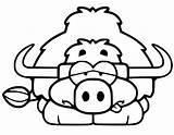 Yak Coloring Sheet sketch template
