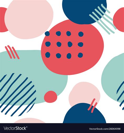 Simple seamless pattern with abstract shapes Vector Image