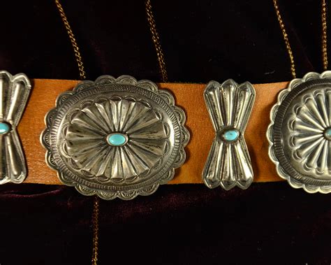 Vintage Silver Navajo Concho Belt - Hoel's Indian Shop