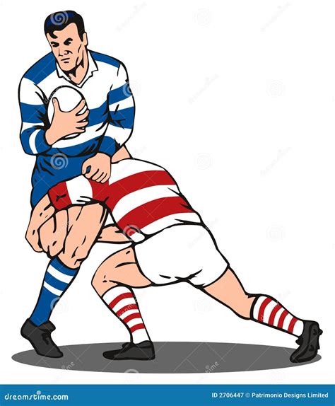 Rugby player tackling stock illustration. Illustration of retro - 2706447