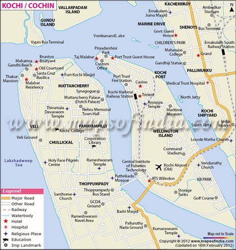 Cochin Map - India