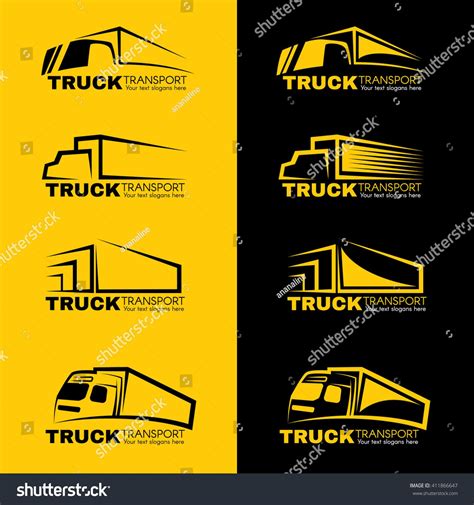 Black Yellow Truck Transport Logo Vector Stock Vector (Royalty Free) 411866647 in 2021 | Vector ...