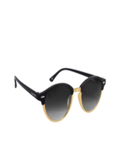 Buy Walrus Men Black Lens & Gold Toned Round Sunglasses WSGM JAMES III 020602 Black - Sunglasses ...