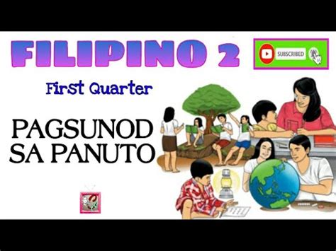 Filipino Grade 2 | First Quarter PAGSUNOD SA PANUTO - YouTube