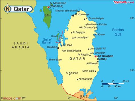 Qatar Map Dubai