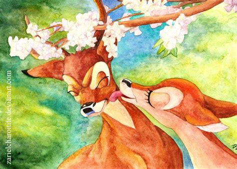 Twitterpated Bambi and Faline by zarielcharoitite on deviantART | Bambi ...