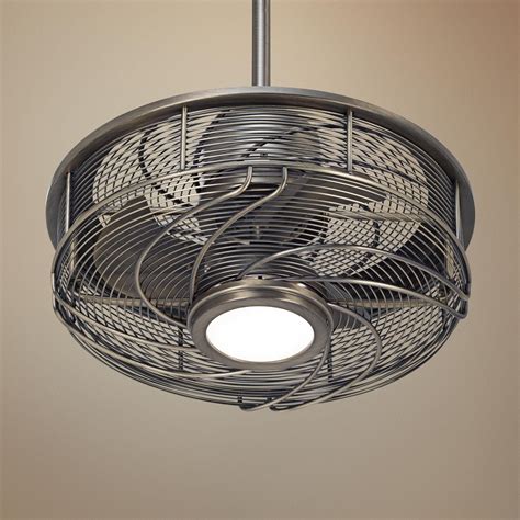 17" Casa Vestige™ Antique Bronze Cage LED Ceiling Fan | Caged ceiling fan, Led ceiling fan ...