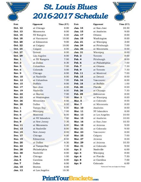 86 best Printable NHL Schedules images on Pinterest | Games, Playing games and Plays