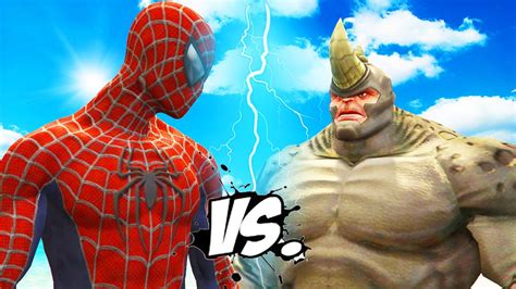 Spider-Man vs Rhino - Epic Superheroes Battle - YouTube