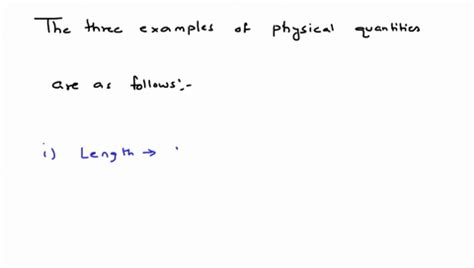 SOLVED:Give an example of a situation where a continuous physical quantity is represented by a ...