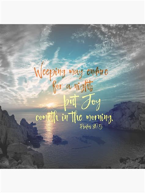 "Sunrise with Joy Comes in the Morning Bible Verse" Poster for Sale by motivateme | Redbubble