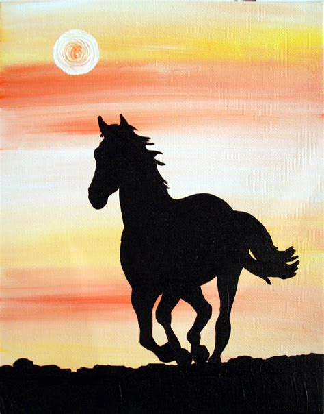 Horse Silhouette Painting at PaintingValley.com | Explore collection of ...