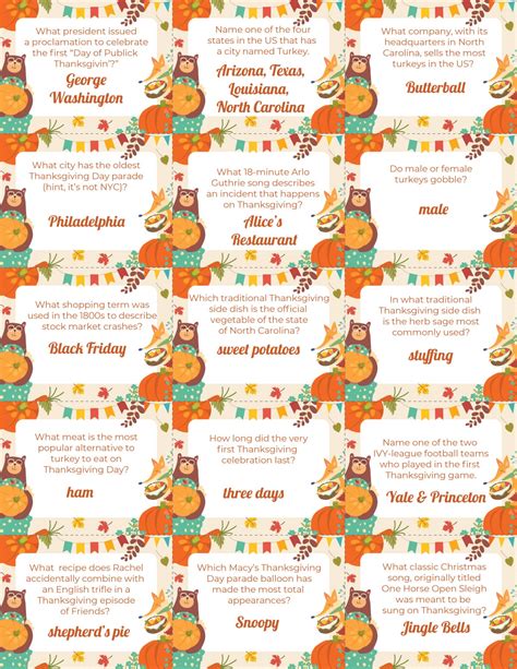 Free Printable Thanksgiving Trivia Questions - Play Party Plan30