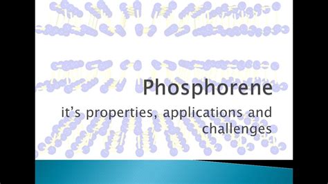 Phosphorene a 2D material - YouTube