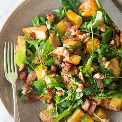 Kumara, bacon, walnut and orange salad - Nadia Lim