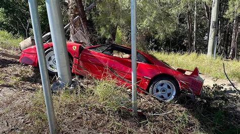 Ferrari F40 Supercar Wrecked in Australian Car Crash