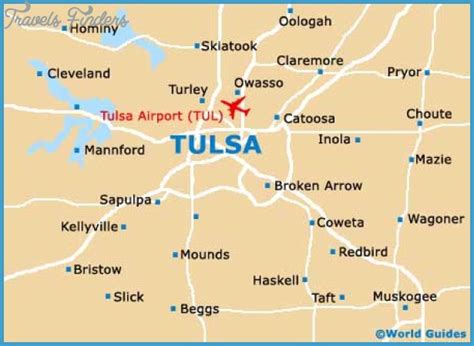 Tulsa Map - TravelsFinders.Com