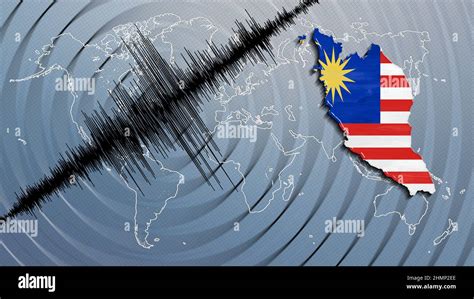 Seismic activity earthquake Malaysia map Richter scale Stock Photo - Alamy