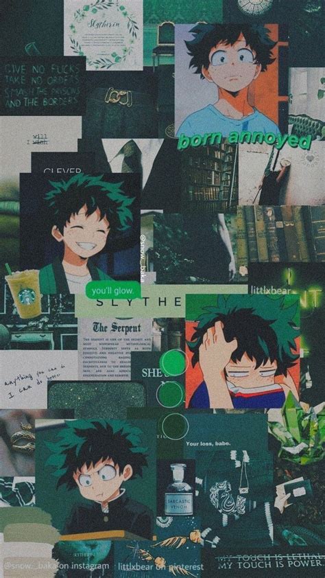 Green Anime Aesthetic Wallpaper