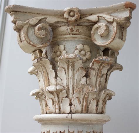 18th Century French Painted Fluted Column with Corinthian Capital at ...