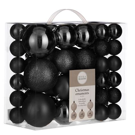 Christmas Baubles: Black - 46 pieces | Buy Online in South Africa ...