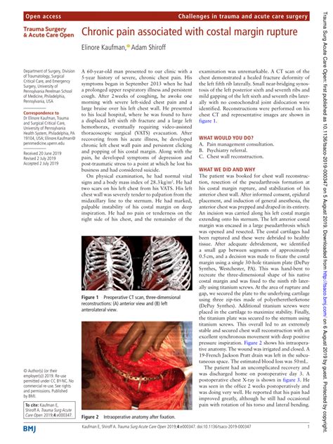 (PDF) Chronic pain associated with costal margin rupture