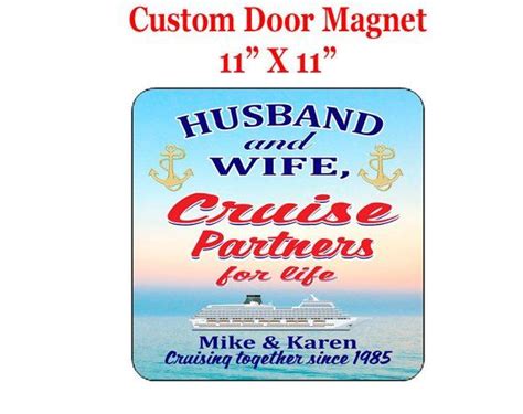 Cruise Ship Door Magnet. Custom Door Magnet. Include Your Custom Text. 11 X 11 - Etsy | Cruise ...