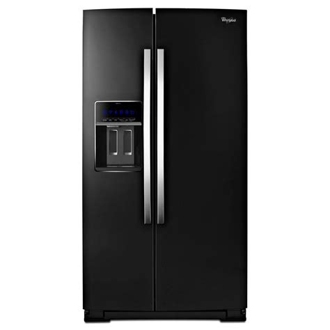 Whirlpool 36 in. W 19.9 cu. ft. Side by Side Refrigerator in Black Ice ...