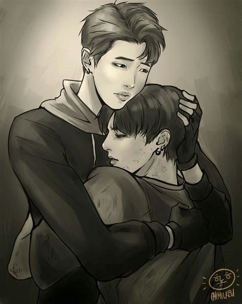 I'll protect you... || #namkook | Bts fanart, Arte de fã, Fanart