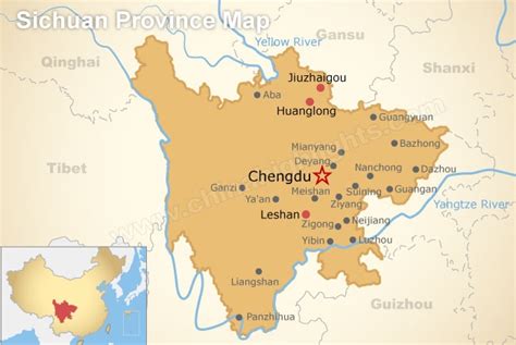 Sichuan Map, Where is Sichuan Located