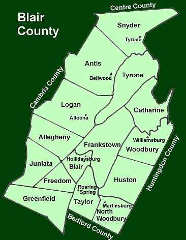 Blair County Pennsylvania Township Maps