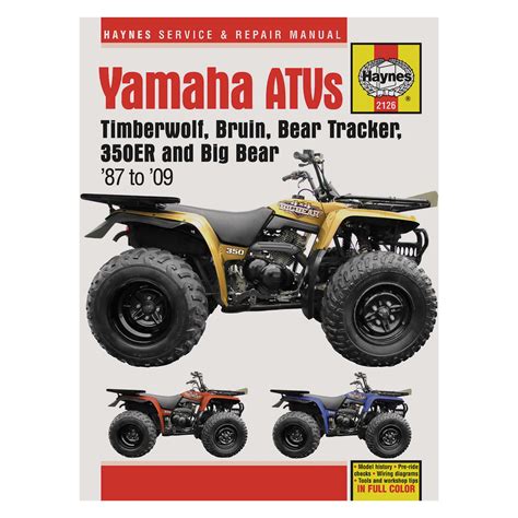 Haynes Manuals® M2126 - Yamaha Timberwolf, Bruin, Bear Tracker, 350ER & Big Bear 1987-2003 ...