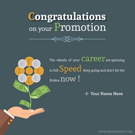 Write Name On Congratulations On Your Promotion Greeting Picture