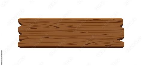 plank signage, wooden plank dark brown isolated on white, wood board horizontal old, empty ...