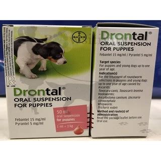 Drontal Puppy Worming Liquid 50mL | Shopee Philippines