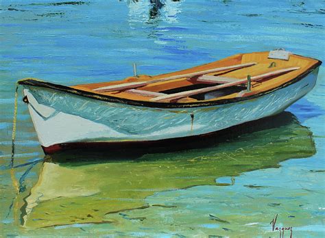 Rowboat Painting by Marco Antonio - Fine Art America