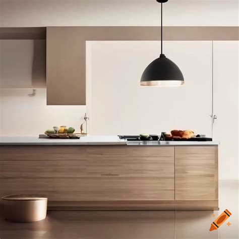 Modern kitchen with neutral colors and island