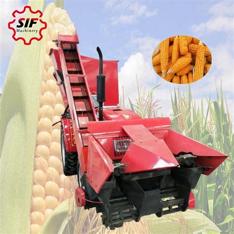 2 Rows Diesel Engine Corn Harvester Corn Harvesting Machine Farm ...