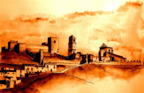 Alora Castle, Spain Painting by Elio Howard - Fine Art America