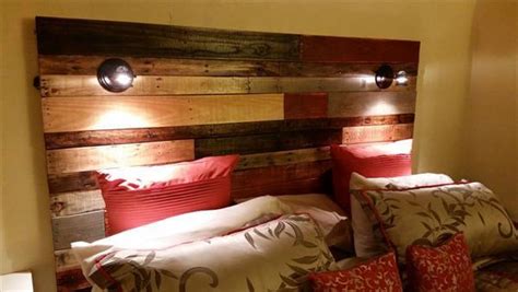 DIY Reclaimed Pallet Headboard with Lights - 101 Pallets