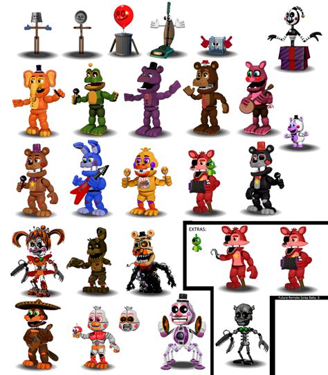 Fnaf 6-All animatronics by Diegopegaso87 on DeviantArt