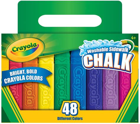 Crayola Washable Sidewalk Chalk-Assorted Colors 48/Pkg | Accessories ...