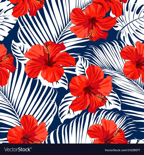 Tropical flowers Royalty Free Vector Image - VectorStock