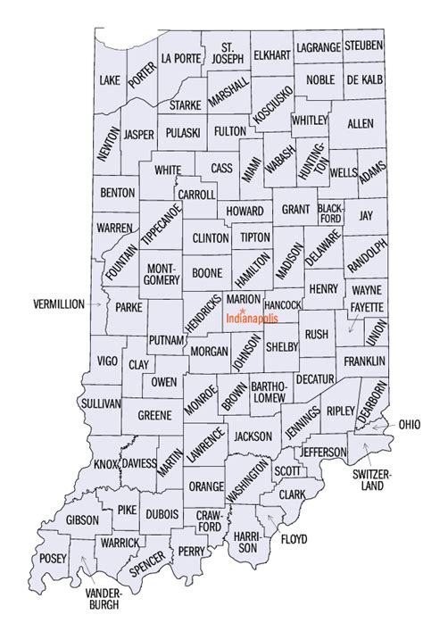 Indiana County Map