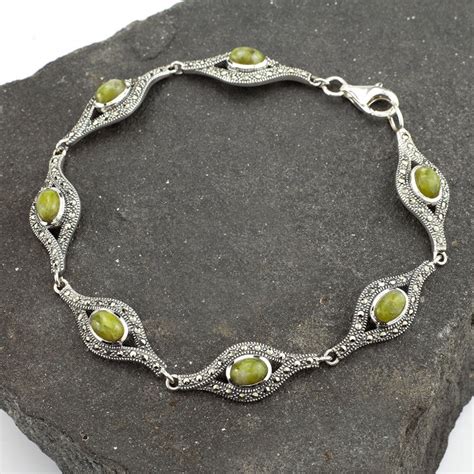 Sterling Silver Connemara Marble Bracelet, From… | My Irish Jeweler