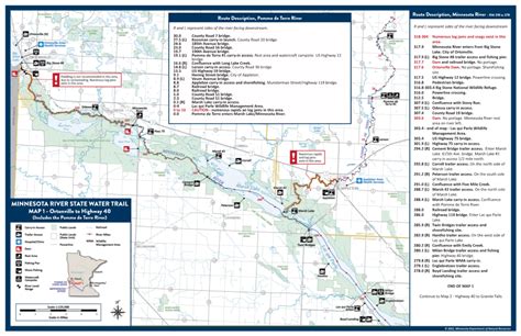 Map of Minnesota River State Water Trail from Ortonville to Highway 40 ...