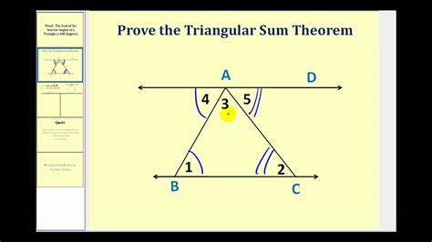 Proving the Triangle Sum Theorem - YouTube