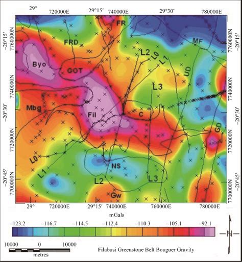 Bouguer gravity and station distribution map of the FGB. Traverses... | Download Scientific Diagram