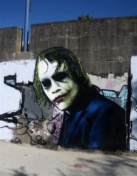 Heath Ledger as Joker | Murals street art, Street art, Street art graffiti