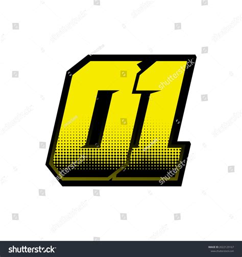 Simple Racing Start Number 01 Vector Stock Vector (Royalty Free ...